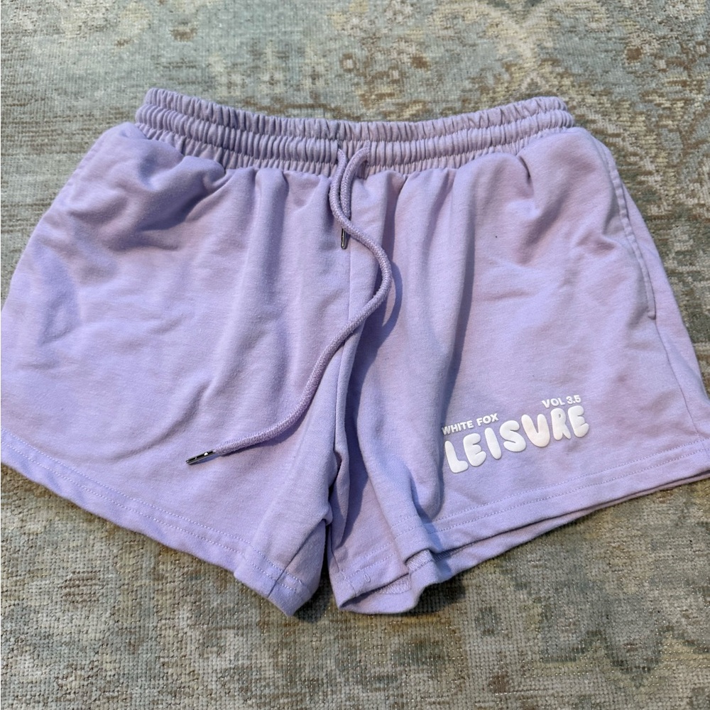 White fox sweat shorts